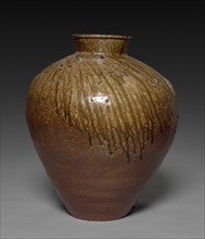 Storage Jar, 1400s. Japan, Muromachi period (1392-1573). Stoneware with natural ash glaze (Echizen
