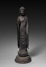 Amida, 14th century. Japan, Kamakura period (1185-1333) to Nanbokucho period (1336-1392). Patinated