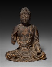 Shakyamuni, 12th century. Japan, Kamakura period (1185-1333). Wood with traces of lacquer and
