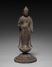 Kannon, 11th century. Japan, Heian Period (794-1185). Wood with traces of lacquer and gilding;