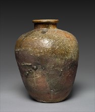 Storage Jar, 1500s. Japan, Muromachi period (1392-1573). Stoneware with natural ash glaze