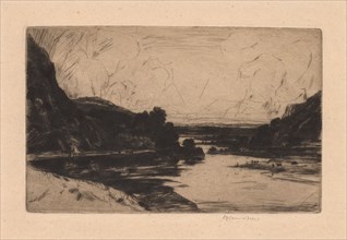 On the Ourtha, 1907. David Young Cameron (British, 1865-1945). Etching and drypoint