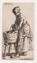 Washerwoman (Laveuse), 1850. Charles-Émile Jacque (French, 1813-1894). Etching and drypoint on