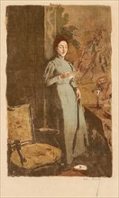 The Letter (La Lettre), 1894. Alexandre Lunois (French, 1863-1916). Color lithograph