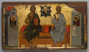 Icon of the New Testament Trinity, c. 1450. Byzantium, Constantinople. Tempera and gold on wood
