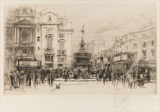 London Set: Piccadilly Circus (with Criterion Theatre), 1924. William Walcot (British, 1874-1943).