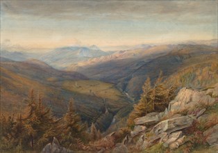 Mountain View, 1862. Robert J. Pattison (American, 1838-1903). Watercolor with graphite and touches