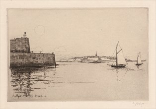 Saint-Malo Viewed from Dinard (Saint-Malo vu de Dinard), 1914. Eugène Bejot (French, 1867-1931).