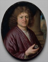 Portrait of a Man Holding a Watch, c. 1665-70. Pieter Cornelisz van Slingelandt (Dutch). Oil on