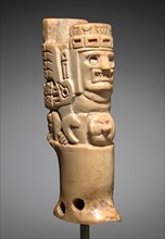 Thumb Rest of a Spear Thrower, 600-1000. Andes, Wari people. Bone; overall: 7.1 x 2.1 cm (2 13/16 x