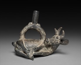 Bound Deer Effigy Vessel, 1000–1460s. Andes, north coast, Chimú people. Ceramic; overall: 18.7 x 24