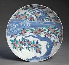 Dish with Sweet Osmanthus and Cloud, c. 1688-1716. Japan, Edo period (1615–1868), Genroku/Shotoku