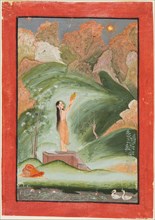Worship of the Sun (Surya Puja), c. 1810. Attributed to Chokha (Indian, 1770-1830). Color on paper;