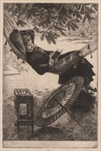 The Hammock, 1880. James Tissot (French, 1836-1902). Etching and drypoint; sheet: 27.9 x 18.4 cm