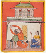 Vighada Raga of Sri, c. 1700. India, Baghal (Arki). Opaque watercolor on paper; miniature: 21 x 17