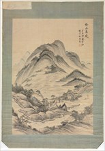 Landscape with Streams and Mountains, 1392-1910. Korea, Joseon dynasty (1392-1910). Ink and color
