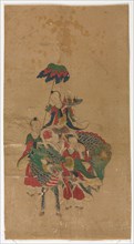 Daoist Immortal on a Kilin and Two Attendants, 1392-1910. Korea, Joseon dynasty (1392-1910). Ink