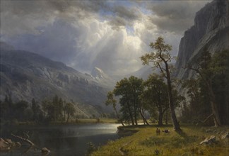 Yosemite Valley, 1866. Albert Bierstadt (American, 1830-1902). Oil on canvas on panel-back