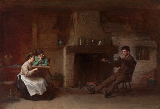 Winding Yarn (Interior of a Nantucket Kitchen), 1872. Eastman Johnson (American, 1824-1906). Oil on