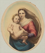 Copy after Raphael's Sistine Madonna, 19th century. Rudolph Geudtner (German, 1811-1892).