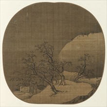 Winter Scene, 960-1279. China, Song dynasty (960-1279). Album leaf, ink on silk; diameter: 24 cm (9