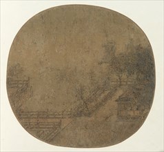 Mountain Terrace and Pavilion, 960-1279. China, Song dynasty (960-1279). Album leaf, ink on silk;