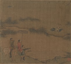 Three Horsemen Hunting Wild Geese, 960-1279. China, Song dynasty (960-1279). Album leaf, ink and