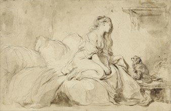 Oh! If Only He Were As Faithful to Me; Jean-Honoré Fragonard, French, 1732 - 1806, France; about 1770 - 1775; Black chalk