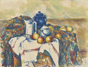 Still Life with Blue Pot; Paul Cézanne, French, 1839 - 1906, France; about 1900–1906; Watercolor over graphite; 48.1 × 63.2 cm