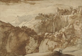 View of Tivoli, recto and verso, Claude Lorrain, Claude Gellée, French, 1604 or 1605 ? - 1682, France; 1640; Black chalk with