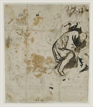 The Entombment, recto, Partial Study of the Entombment, verso, Anthony van Dyck, Flemish, 1599 - 1641, 1617 - 1618; Black