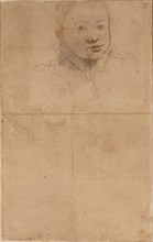 View of Saint Peter's, recto, Study of a Young Man, verso, Federico Zuccaro, Italian, about 1541 - 1609, Italy; 1603; Red