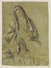 Study of the Virgin, recto, Study of the Virgin and of Hands, verso, Vittore Carpaccio, Italian, about 1460 - 1526, Italy