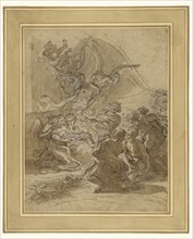 Adoration of the Shepherds; Baciccio, Giovanni Battista Gaulli, Italian, 1639 - 1709, about 1672; Pen and brown ink, brown