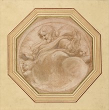 Christ in Glory; Correggio, Antonio Allegri, Italian, about 1489 - 1534, Italy; 1520 - 1523; Red chalk and brown and gray wash