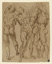 Nude Studies; Bartolomeo Passarotti, Italian, 1529 - 1592, Italy; about 1570 - 1580; Pen and ink; 29.5 x 23.5 cm