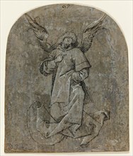 Study of an Angel; Mair von Landshut, German, about 1450 - 1504, Germany; 1498; Black ink and white tempera highlights on gray