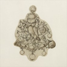 Design for a Pendant Jewel; Attributed to Theodor de Bry, Flemish, 1528 - 1598, Netherlands; about 1580 - 1590; Pen and black