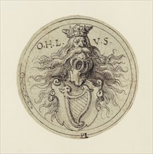 Design for a Bookplate or a Glass Etching; Virgil Solis, German, 1514 - 1562, Germany; about 1550 - 1560; Black ink and gray