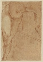 Seated Figure, recto, Reclining Figure, verso, Pontormo, Jacopo Carucci, Italian, Florentine, 1494 - 1557, Italy; 1520; Red