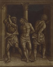 The Flagellation; Bernardino Lanino, Italian, 1509,1513 - 1581,1583, about 1550; Brown ink wash with white gouache on an oiled