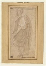 Seated Young Man; Florentine School; Florence, Tuscany, Italy; about 1515; Metalpoint, heightened with white gouache, on light