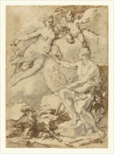 Venus Receiving from Vulcan the Arms of Aeneas; Francesco Solimena, Italian, Neapolitan, 1657 - 1747, Italy; 1704; Pen