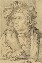 Portrait of a Man; Hendrick Goltzius, Dutch, 1558 - 1617, 1607; Pen and brown ink, incised for transfer; 29.5 × 20.2 cm