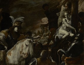 Clorinda Rescuing Sofronia and Olindo; Mattia Preti, Italian, Neapolitan, 1613 - 1699, about 1660; Oil on canvas