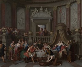 The Banquet of Cleopatra; Gerard Hoet, Dutch, 1648 - 1733, late 17th century - early 18th century; Oil on canvas