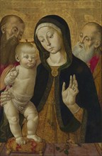 Madonna and Child with Two Hermit Saints; Bernardino Fungai, Italian, Sienese, 1460 - 1516, early 1480s; Tempera on panel