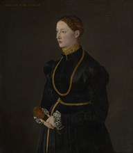 Portrait of Barbara Kressin; Netherlandish Master, active Germany; Germany; 1544; Oil on canvas; 110.5 x 96.5 cm, 43 1,2 x 38 in