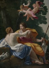 Venus and Adonis; Simon Vouet, French, 1590 - 1649, France; about 1642; Oil on canvas; 132.7 x 96.5 cm, 52 1,4 x 38 in