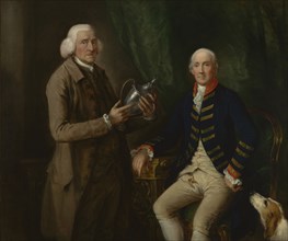 Portrait of William Anne Hollis, 4th Earl of Essex, Presenting a Cup to Thomas Clutterbuck of Watford; Thomas Gainsborough
